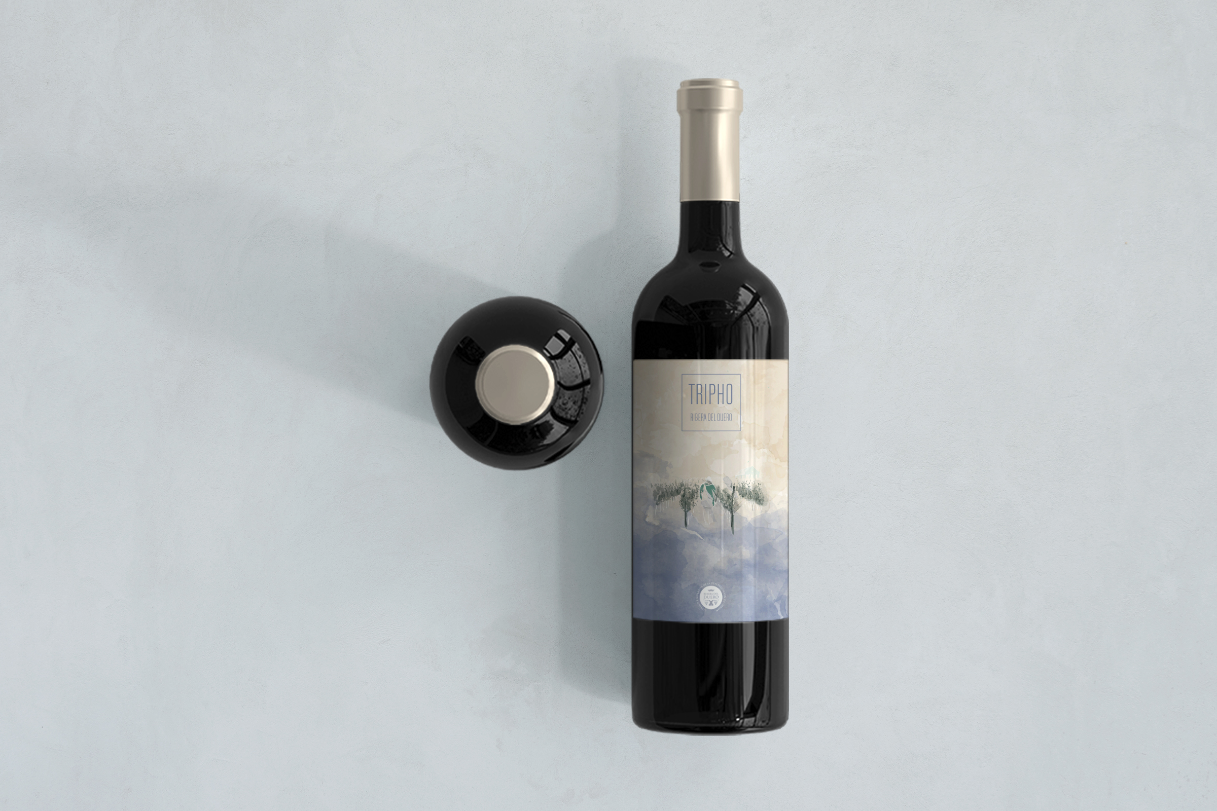 Diseño de etiqueta para botella de vino