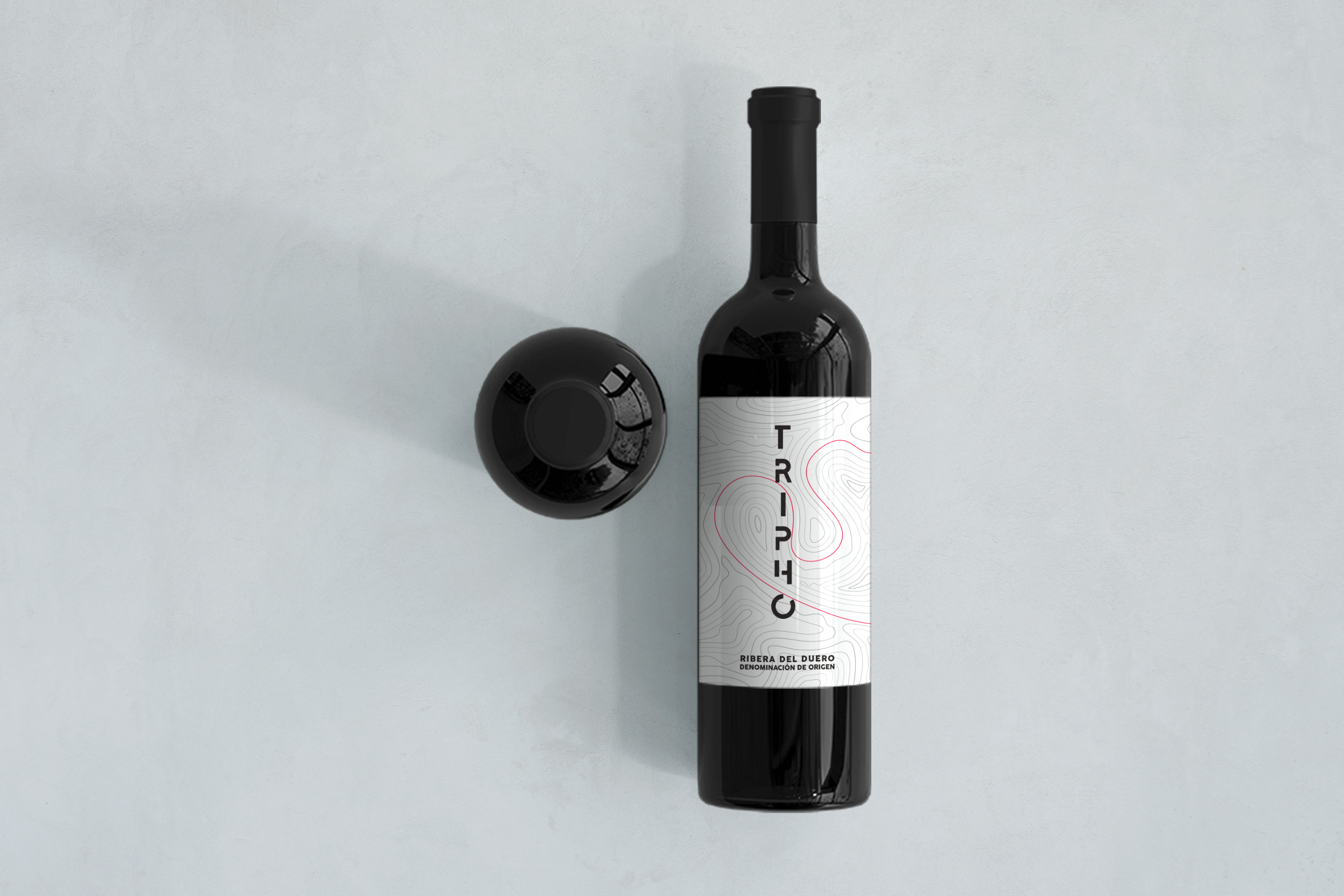 Diseño de etiqueta para botella de vino