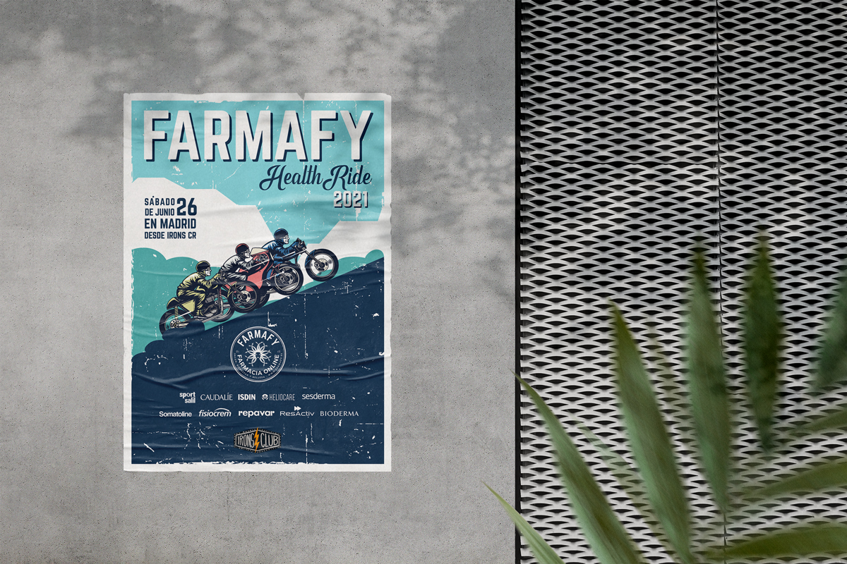 Diseño de poster para Farmafy Health Ride 21